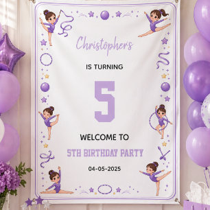 Banderoles Jolie fête d'anniversaire de gymnastique rythmique