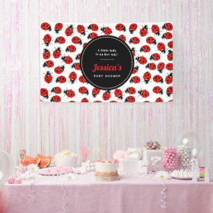 Banderoles Jolie fille Baby shower Red Ladybug
