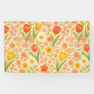 Banderoles Jolies fleurs à motifs de Pâques/printemps
