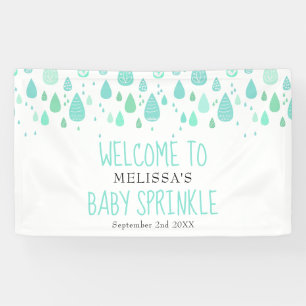 Banderoles Jolies gouttes de pluie Bébé Sprinkle / Shower de 