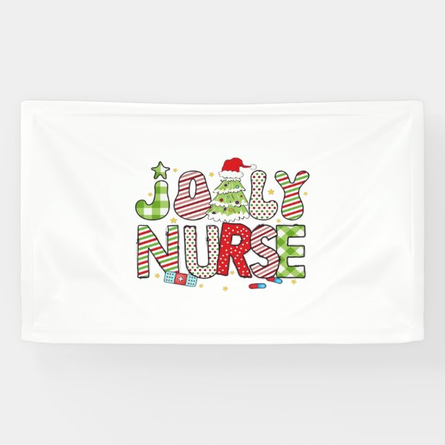 Banderoles Jolly Nurse, T-shirt classique d'Halloween (Horizontal)