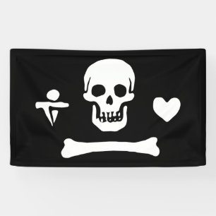 Banderoles Jolly roger du drapeau de Stede Bonnet Pirate