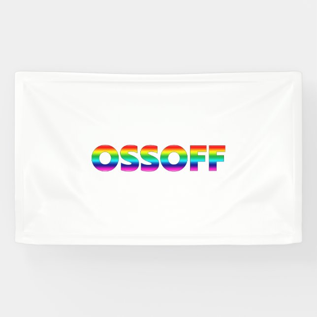 Banderoles Jon Ossoff Géorgie Sénat deuxième fierté lgbtq lgb (Horizontal)