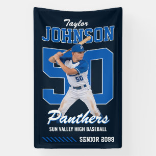 Banderoles Joueur de baseball Maillot personnalisé Photo Numé