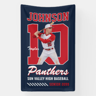Banderoles Joueur de baseball Maillot personnalisé Photo Numé
