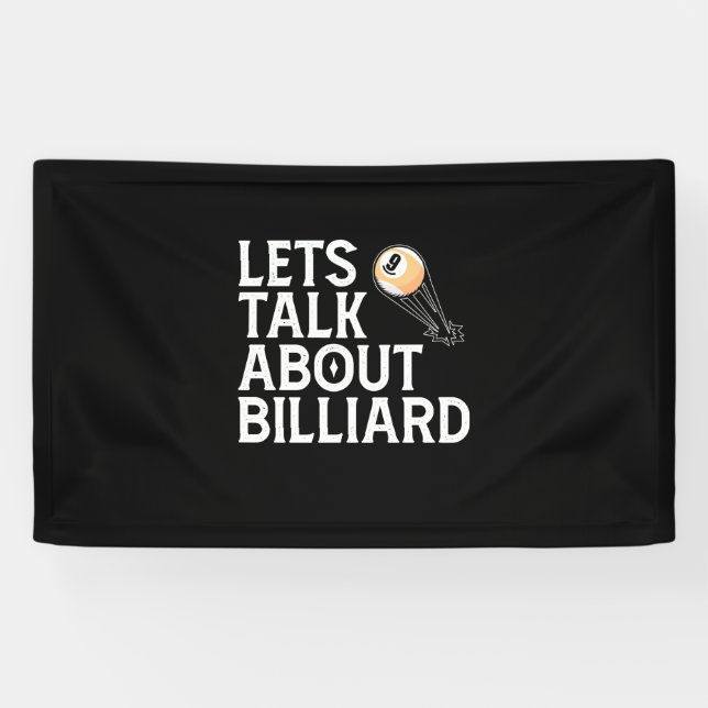 Banderoles Joueur de billard | Parlons De Billiard (Horizontal)