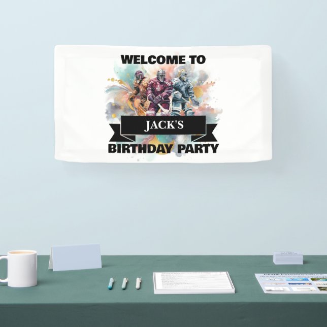 Banderoles Joueur de hockey sur glace (Salon professionnel)