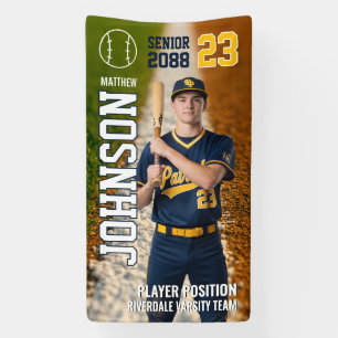 Banderoles Joueur de l'équipe de baseball senior Photo de spo