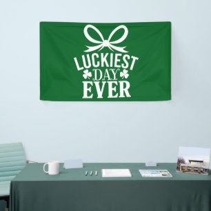 Banderoles Jour le plus chanceux St Patricks Day Irlandais Ch
