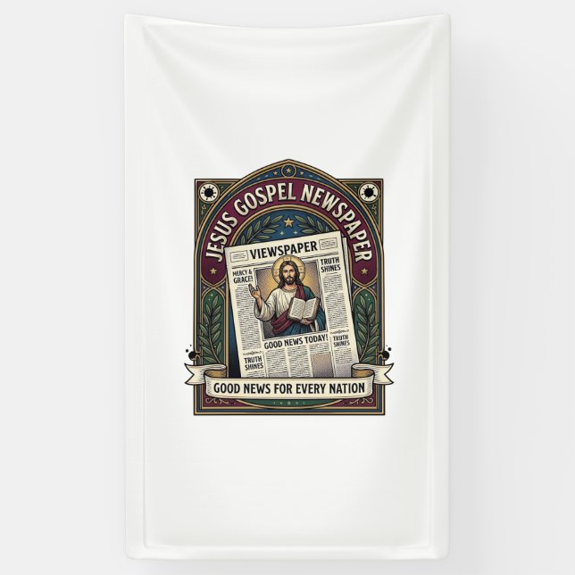 Banderoles Journal de l'Évangile de Jésus Journal chrétien F (Vertical)