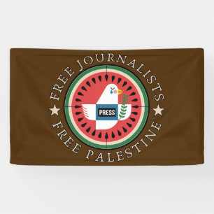 Banderoles Journalistes libres Libérez la Palestine