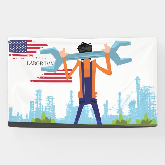 Banderoles Joyeuse fête du Travail (Horizontal)