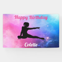 Joyeuse Gymnastique d'anniversaire rose et bleu ba