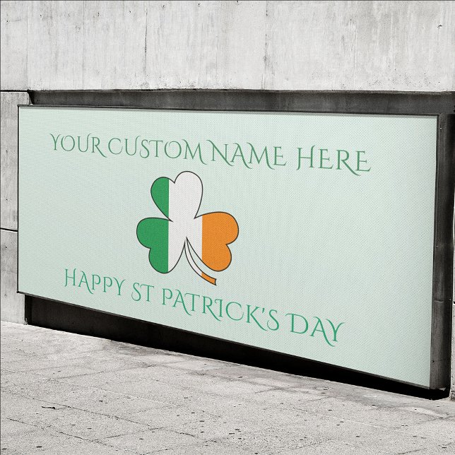 Banderoles Joyeuse Saint-Patrick avec nom personnalisé Shamro (Créateur téléchargé)