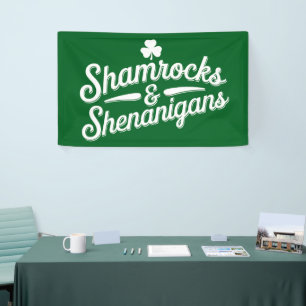 Banderoles Joyeuse Saint-Patrick Chance Shamrock & Shenanigan