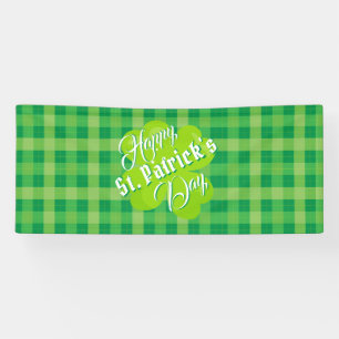 Banderoles Joyeuse Saint-Patrick Vert Tartan Trèfle Chanceux