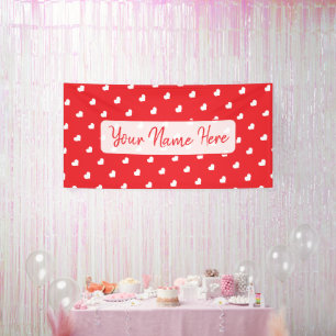 Banderoles Joyeuse Saint-Valentin Moderne Motif d'Amour