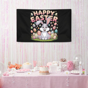 Banderoles Joyeuses Pâques 2025 Œufs Lapin Mignon