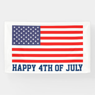Banderoles Joyeux 4 juillet fête de l'Indépendance