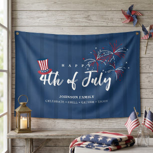 Banderoles Joyeux 4 juillet Jour de l'Indépendance de la fier