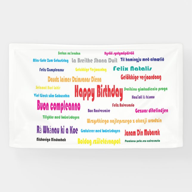 Banderoles Joyeux anniversaire (Horizontal)