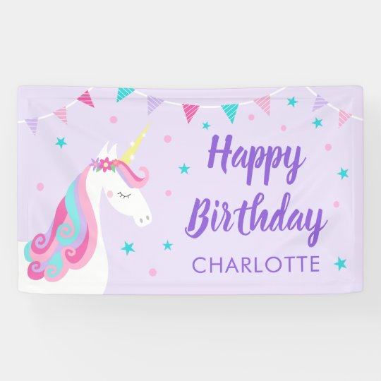Banderoles Joyeux Anniversaire A La Licorne Violette De Whims Zazzle Fr Banderoles Joyeux Anniversaire A La Licorne Violette De Whims Zazzle Fr