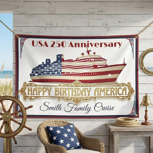 Banderoles Joyeux Anniversaire Amérique Croisière de la Famil