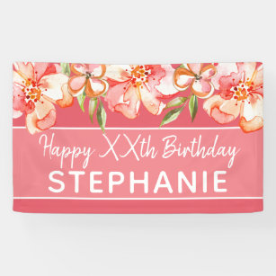 Posters Affiches Joyeux Anniversaire De Fleur Zazzle Fr