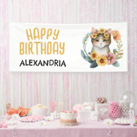 Joyeux Anniversaire Chat Mignon Chaton Petite Fill