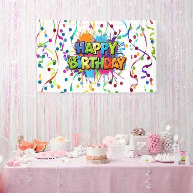 Banderoles Joyeux Anniversaire Coloré (Fête)