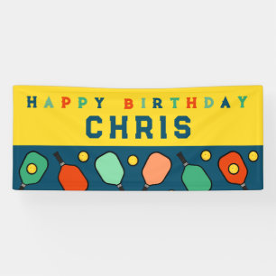 Banderoles Joyeux anniversaire de Pickleball