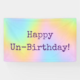 Banderoles Joyeux anniversaire ! Dégradé arc-en-ciel