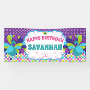 Banderoles Joyeux anniversaire du Peacock Party