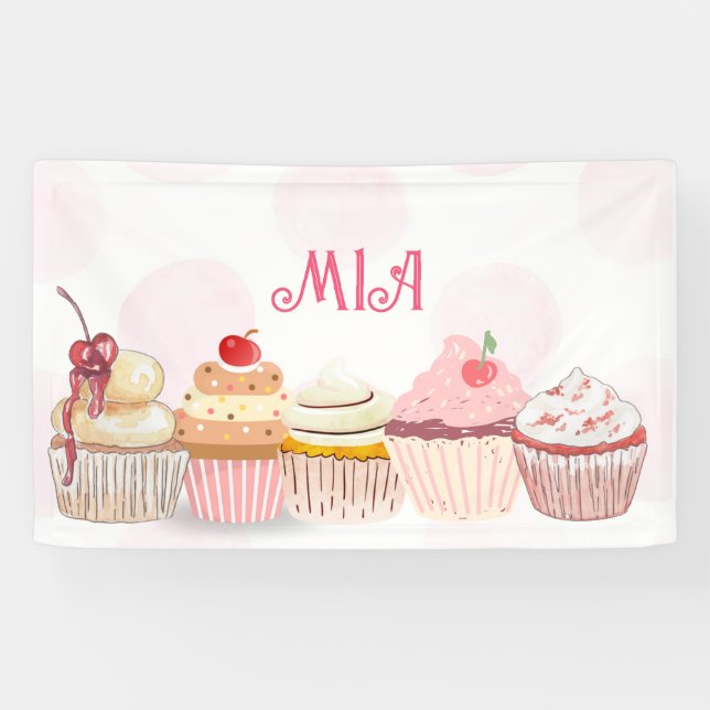 Banderoles Joyeux Anniversaire D'un An Sucré  (Horizontal)