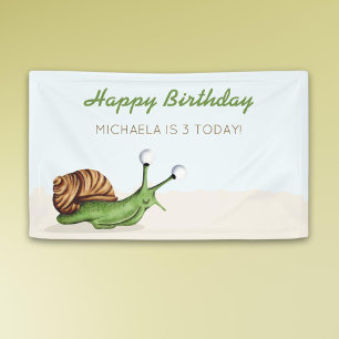 Banderoles Joyeux Anniversaire Enfant Escargot Mignon