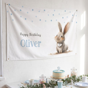 Banderoles Joyeux Anniversaire Enfants Lapin Mignon