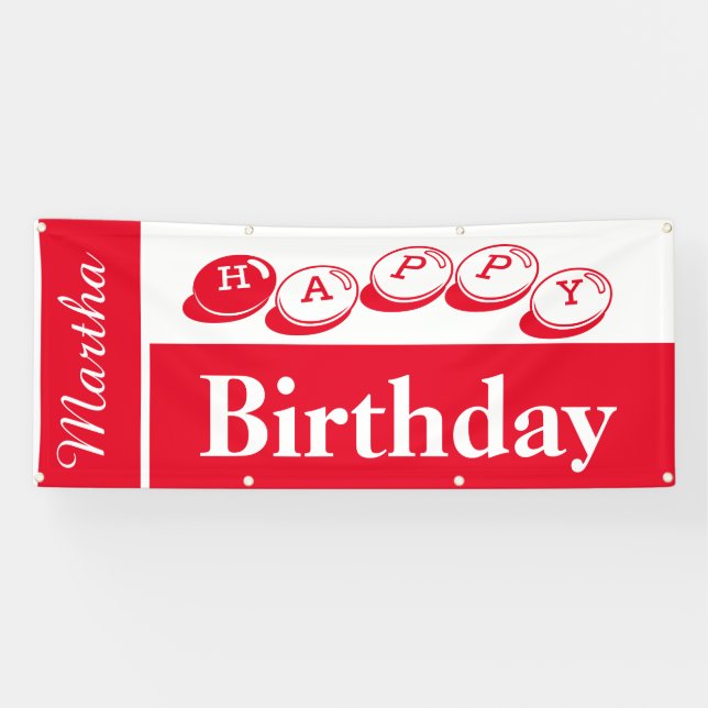 Banderoles Joyeux anniversaire Martha (Horizontal)