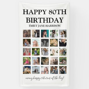 Banderoles Joyeux Anniversaire Moderne \ Tous âges Collage