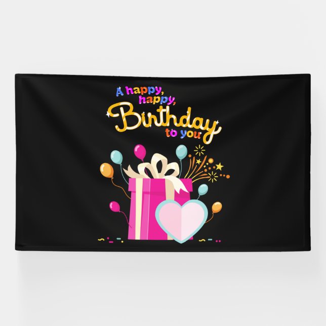 Banderoles Joyeux Anniversaire Pour Vous 6x10 Vinyl Banner (Horizontal)