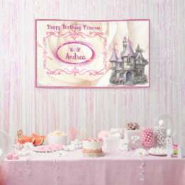 Banderoles Joyeux anniversaire Princesse & Fairy Tale Party B