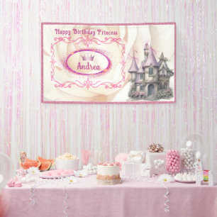 Banderoles Joyeux anniversaire Princesse & Fairy Tale Party B