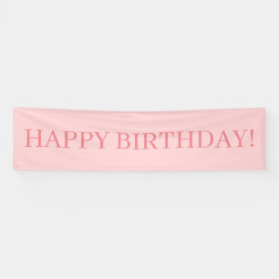 Banderoles Joyeux Anniversaire Rose Pâle