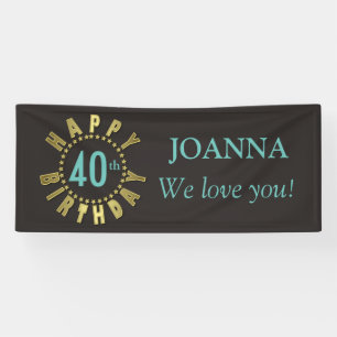 Banderoles Joyeux Birthday Circle of Stars Gold GHBX