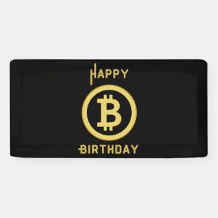 Banderoles Joyeux Bitcoin Gold 2x1 Vinyl Banner
