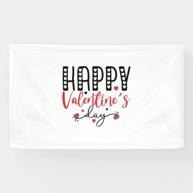 Banderoles Joyeux cadeau Couple Saint-Valentin (Horizontal)