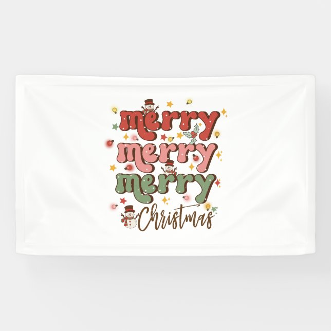 Banderoles Joyeux cadeau de Noël (Horizontal)