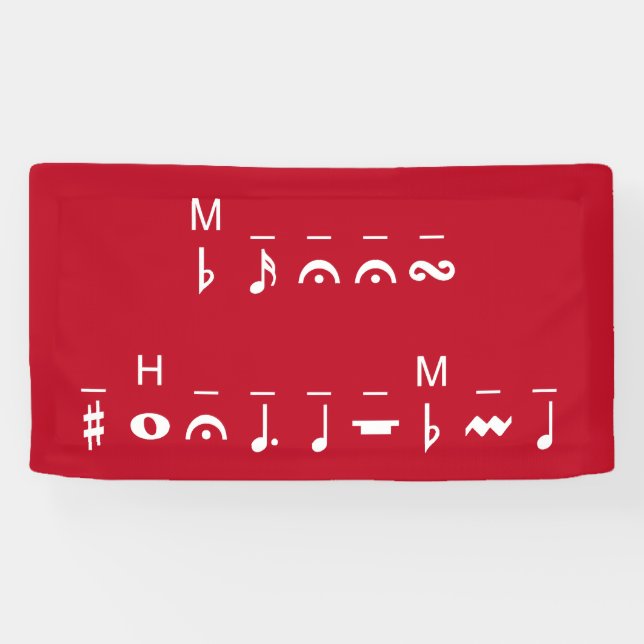 Banderoles Joyeux Cryptogramme de Noël (Horizontal)