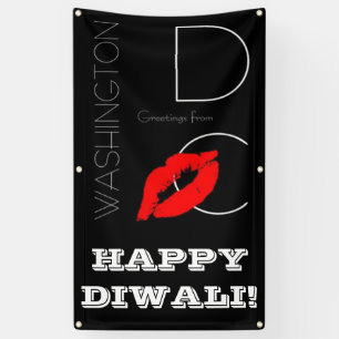 Banderoles Joyeux Diwali Washington DC Red Lipstick Kiss