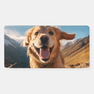Banderoles Joyeux Golden Retriever en cours