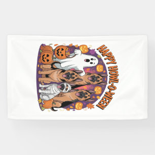 Banderoles Joyeux Halloween Berger Allemand